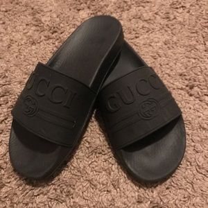 Authentic Black Gucci slides